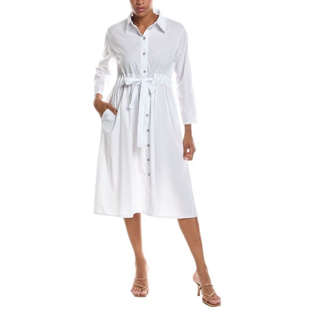 Persaman New York Womens Elastic Waist Dress, White